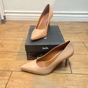 Coach Waverly Beadchain Leather  Pumps